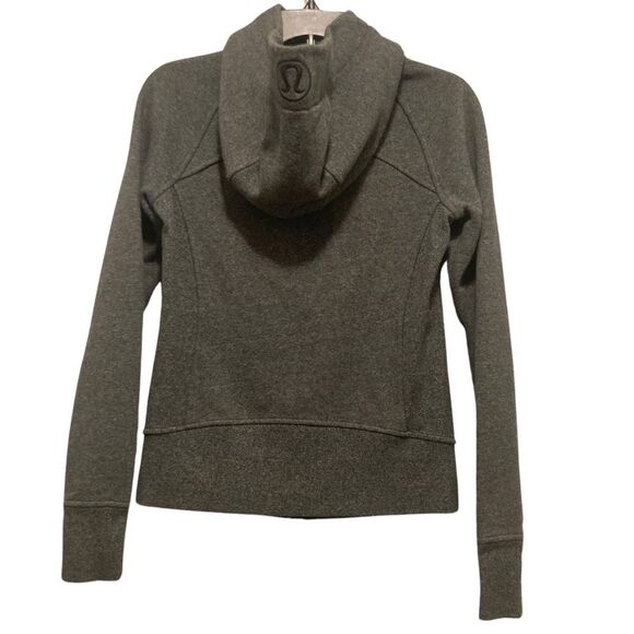 EUC Lululemon Scuba Hoodie *Light Cotton Fleece - Heathered Speckled Black - Picture 5 of 13